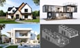 do 3d architectural rendering in revit, sketchup and d5 render