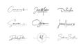 design handwritten, scripted, signatures and calligraphy logo