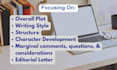 give a manuscript assessment of 1st draft or work in progress