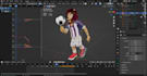create 3d animation in blender with your game character