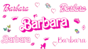 design tshirt, mug, pillow, tote bag etc with barbie font