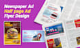 do magazine ad, newspaper ad design, half page ad, flyer