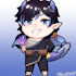 draw a cute chibi character for icon and streaming