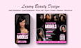 design a luxury hair and lash extension price list