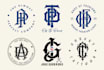 design hand drawn monogram logo