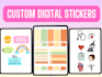 create digital stickers for digital planner journal or etsy, goodnotes
