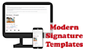 create a modern clickable HTML email signature