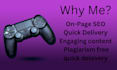 write SEO optimized video game articles and blog posts