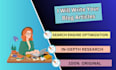 write SEO friendly article and blog post for your website