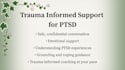 provide trauma informed support to people living with ptsd