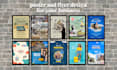 design illustrator travel poster and flyer in 24 hr