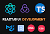 develop frontend web app using reactjs, redux, react hooks, type script