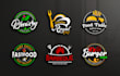 bbq, coffee, bar, bakery, food, restaurant logo design