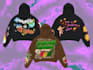 create edgy, y2k, illustration aesthetic streetwear artwork