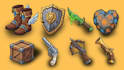 design stylized assets, props, icons and objects for 2d games