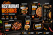 design restaurant banner and food menu