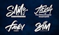 design handwritten signature and calligraphy logo for brand