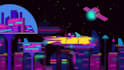 make trippy cyberpunk neon animation music video