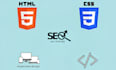 do html, css web design and fix code