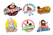 do ice cream, candy, sweets, bakery, restaurant, food logo