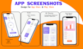 design fast, unique and stunning app screenshots within 24hr
