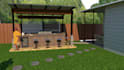 design creative landscape, garden, backyard, and pool