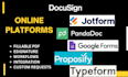 create new docusign googleform typeform pandadoc hellosign proposify jotform