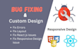 fix react, javascript, jquery, bootstrap, html, css bugs