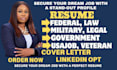 write federal, military, law, ksa, attorney, govt, canadian, executive resume