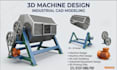 design industrial machine parts and assemblies in 3d cad