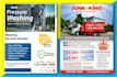 create pressure washing and junk removal flyer design