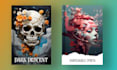 do your words into book cover design using  ai