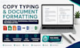 do professional document formatting and fast copy typing