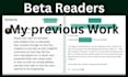 double beta read and offer honest feedback