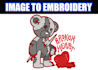 make embroidery design, image to dst, pes, emb