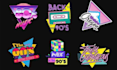 design unique and professional 90s 80s 70s logo for your t shirt