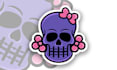 design cute skull emoticon, stickers, character