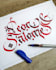 write your name, logo in lmscript calligraphy