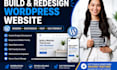 build wordpress website, redesign wordpress website, build wordpress website