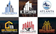 do property, home, construction, real estate logo design