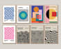 design a modern bauhaus style abstract geometric poster