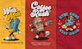 create a unique and cute retro cartoon mascot design