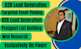 b2b business lead generation, data scrapping and web research