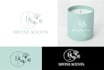 design luxury candle logo and candle label design