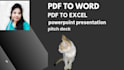 convert PDF to word, do typing and pptx formatting