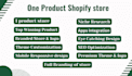 create one product shopify store shopify website