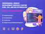 design and develop website using HTML, CSS, and javascript