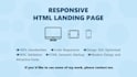 design professional responsive HTML landing page, one page website