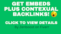 make 200 youtube embeds, plus 200 contextual backlinks