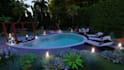 do landscape ,garden design, backyard, pool, and patio